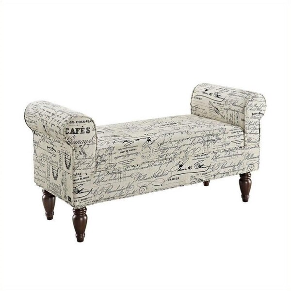 Linon Lillian Bench Linen 36030LIN01KDU Zoro